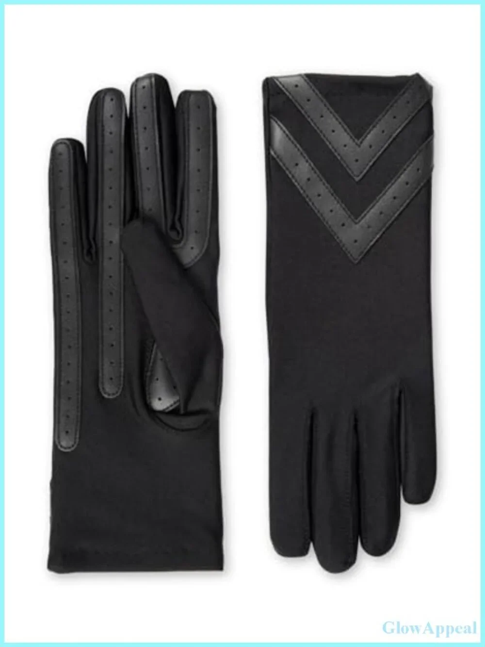Women's Touchscreen Cold Weather Gloves with Fleece Lining Spandex Chevron